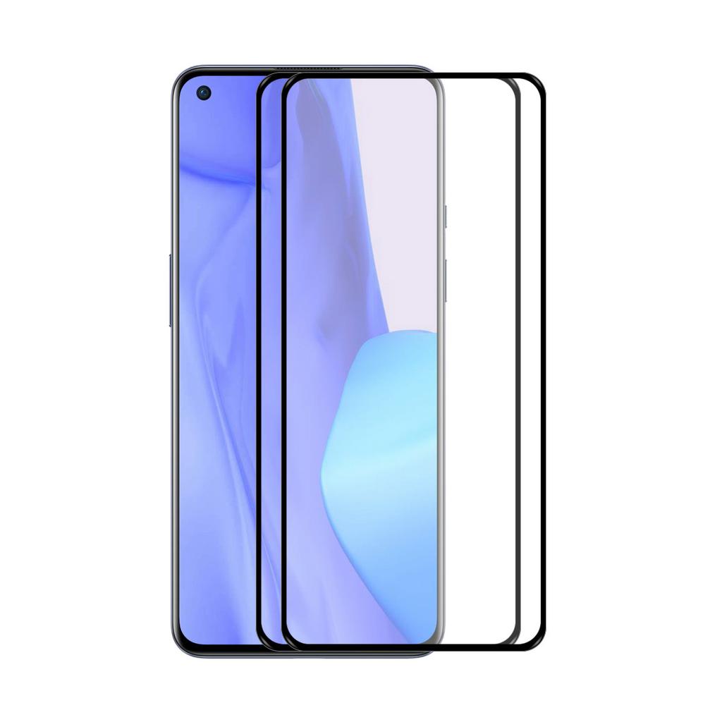 HAT PRINCE 2Pcs 0.26mm 9H 2.5D Tempered Glass Film Screen Protector [Full Glue] for OnePlus 9 (EU/US/CN/IN Version)/9R