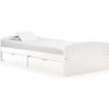 VidaXL Bed Frame with 2 Drawers White Solid Pine Wood 90x200 Cm
