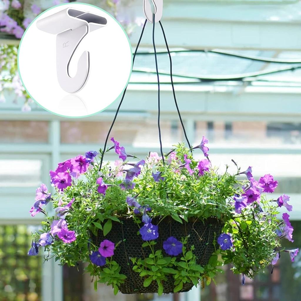 8 Pair Drop Ceiling Hooks for Hanging,White Heavy Duty Ceiling Hooks,Metal T-Bar Hooks,Suspended Ceiling Tile Hook Ceiling Clips for Home Classroom