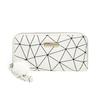 Women's Long Wallet New Multi-card Double Zipper Clutch Bag Rhombus Hairball Women's Wallet