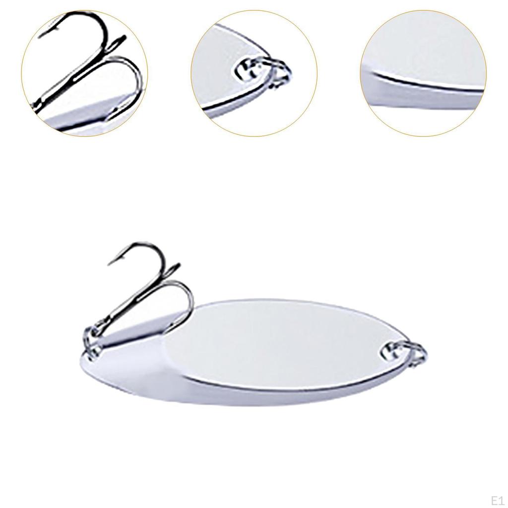 Ing Spoon Lure Trout Metal Casting Treble Hook for Bass