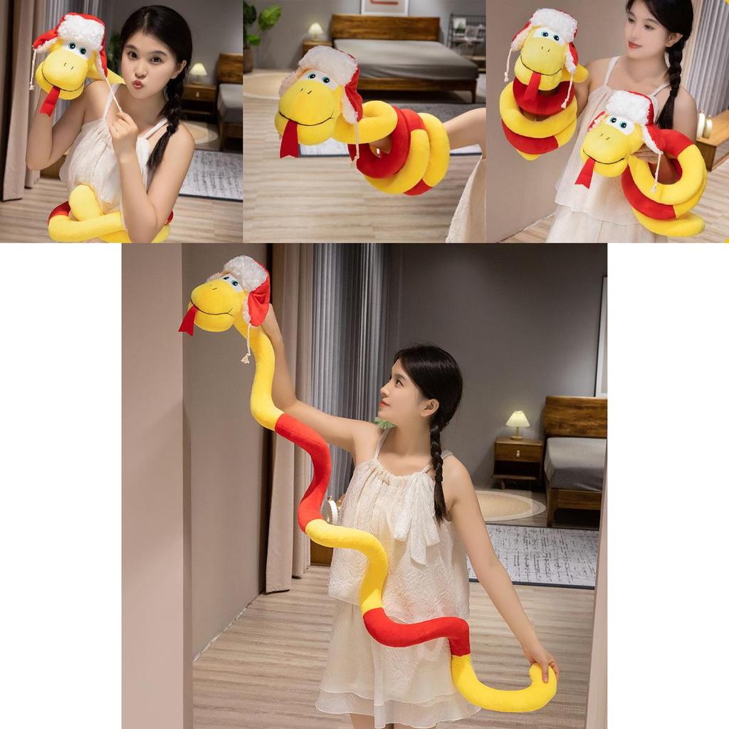 Adorable Plush Snake Toy For 2025 Year Of The Snake Festive Celebration Gift