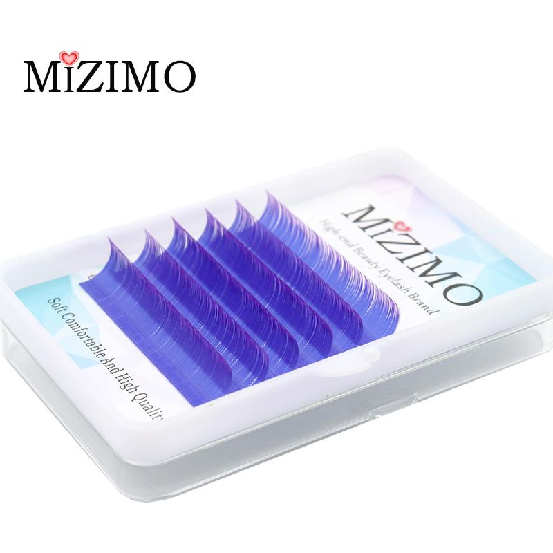 MIZIMO 6 Rows Of Color Single Grafted False Eyelashes, Dramatic Eye Makeup Eyelashes, Natural Extension. 8-15mm,C D,0.07mm