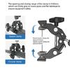 360 Degree Adjustable Clamp Mount with Cold Shoe 1/4" Thread for Secure Camera and Accessory Mounting