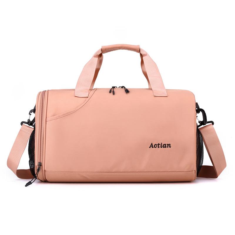 Simple and large-capacity decompression portable travel bag, luggage , dry and wet separation, fitness bag can be set, tie rod belt shoe compartment.