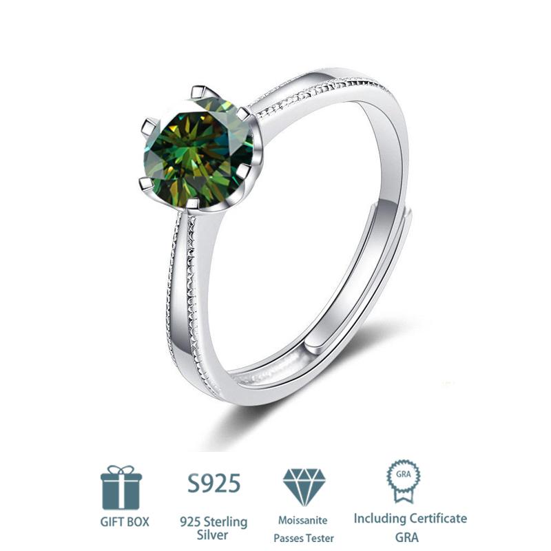 Tancise Classic 925 Sterling Silver 7A Zircon Moissanite Ring for Ladies Jewelry Women Wedding Party Gifts