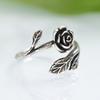 Rose retro painting oil ring female, opening adjustable vintage medieval, manufacturer wholesale minimalist