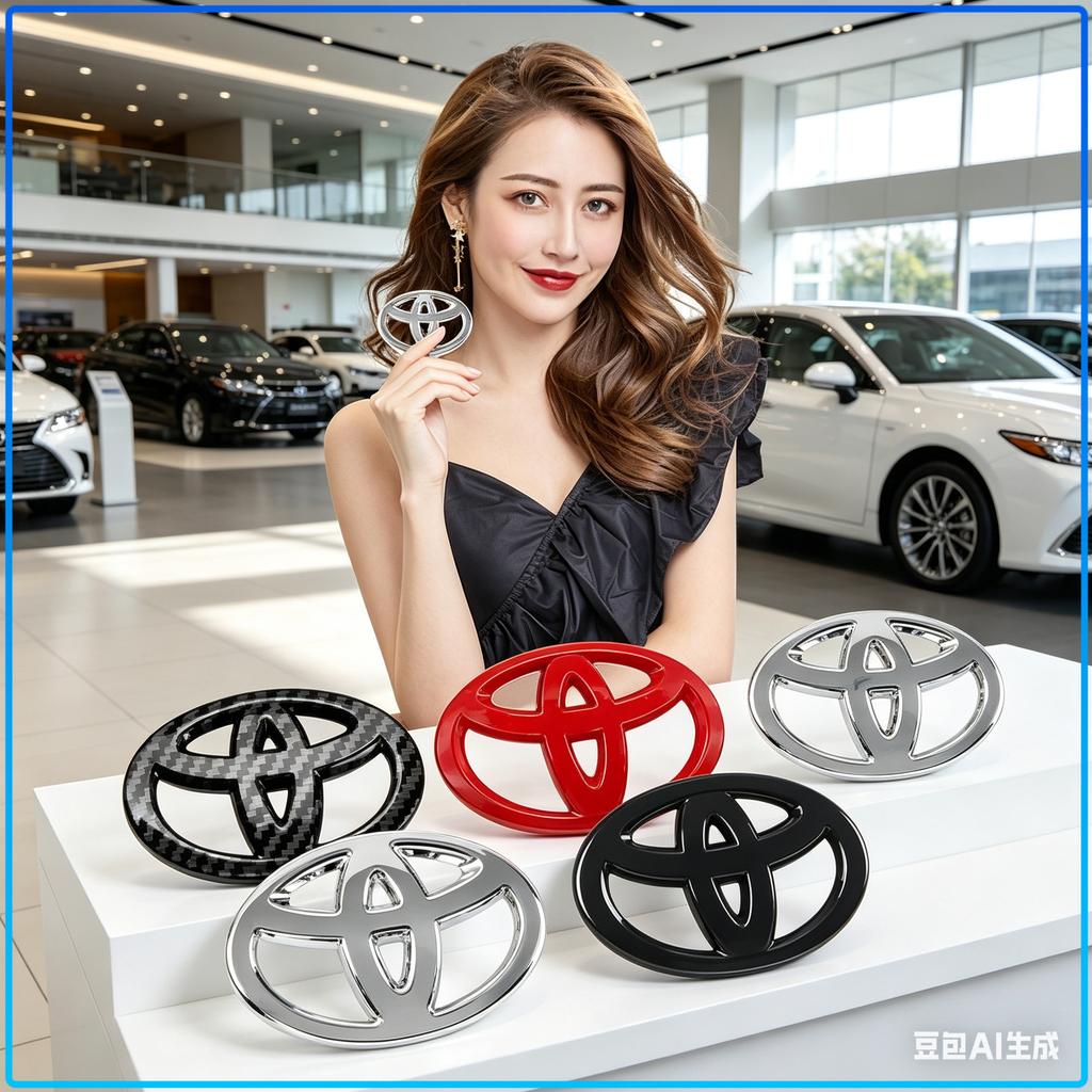 1Pcs Car Steering Wheel Badge Decal Auto Styling Car Decoration Sticker For Toyota C-hr Prado Rav4 Yaris Hilux Prius Avensis Corolla Camry
