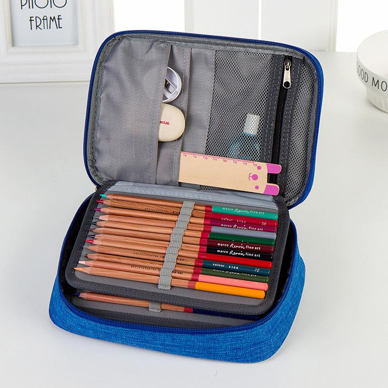Waterproof Pencil Bag 72 Colours Large Capacity Sketching Pencil Bag Stationery Student Storage Pencil Bag