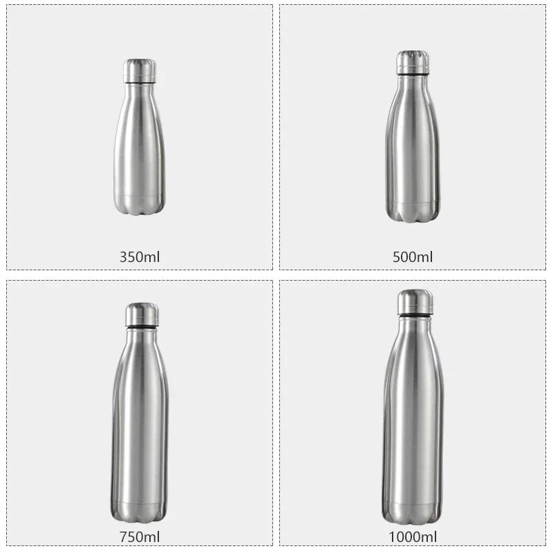 0.75/1 Liter Stainless Steel Canteen Kettle Outdoor Camping Hiking Water Bottle Portable Large Capacity Leakproof Drinking Bottl