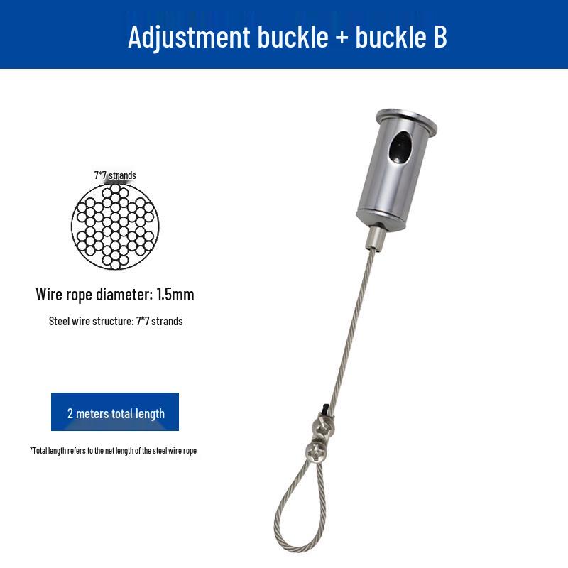 Adjustable Safety Hanging Kit: Rope, Buckle & Acrylic Board Line