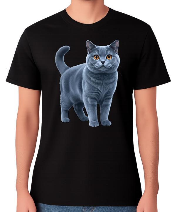 

British Shorthair Cat Illustration T-Shirt Pet Lover Gift Unisex Tee 5XL різнокольоровий