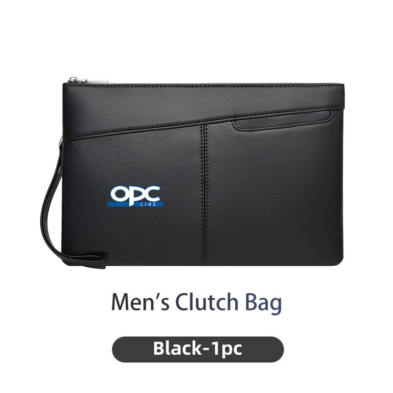 PU Leather Wallet Luxury Business Men Clutch Bag Car Print For Opel Corsa Astra Insignia Meriva Mokka Grandland Vectra Zafira