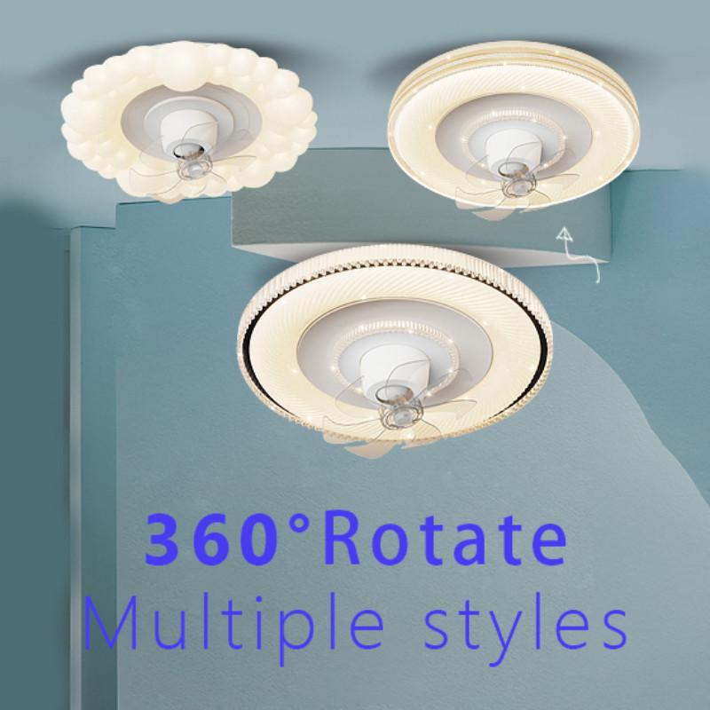 Invertorové LED osvětlení stropního ventilátoru Jídelna Elektrická lampa ventilátoru otočná o 360° Měděný motor pro domácnost Světlo stropního ventilátoru