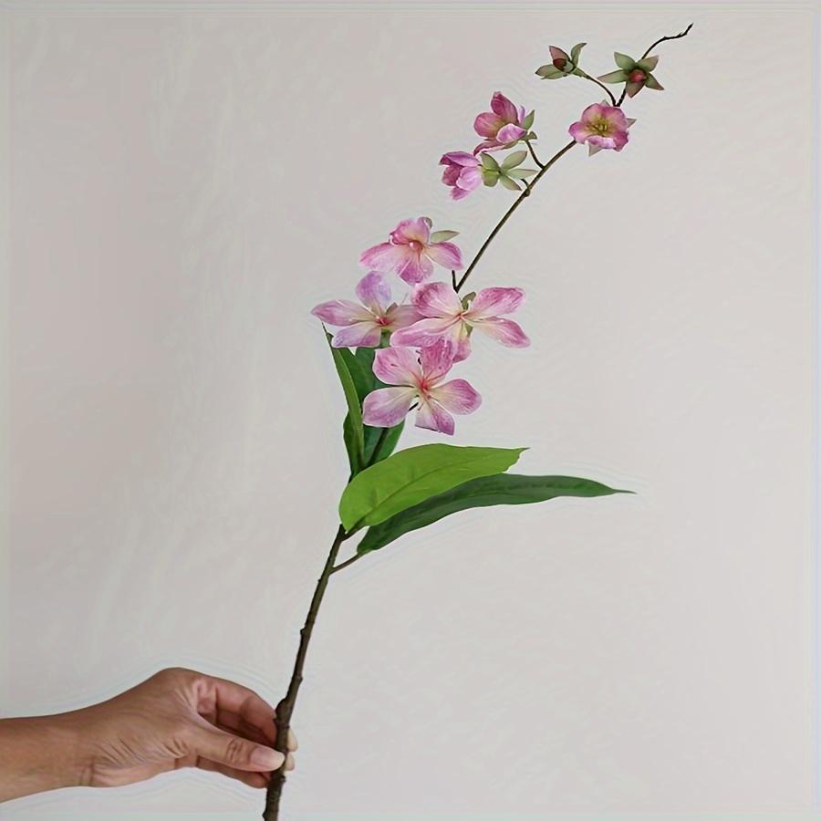 

1 шт. искусственное растение, реалистичная искусственная цветочная ветка с бутонами, DIY свадьба/дом/кухонный декор, 1pc розовый