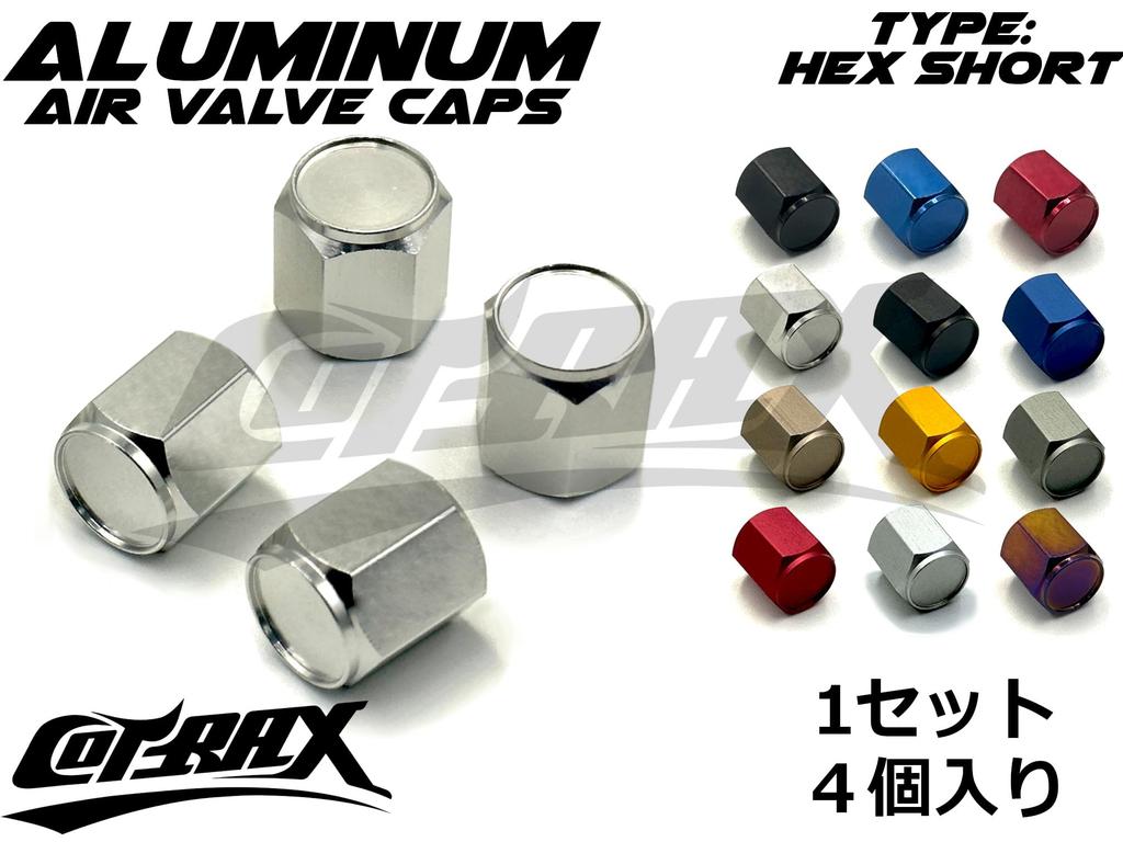 [COTRAX] Aluminum Air Valve Cap, Set of 4, Compatible with