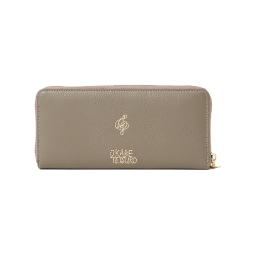 Tetsuro Okabe Long Wallet with Coin Compartment and Stitched Cat Design, Women's, Black, TES012