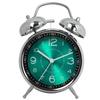 Iron Art Silent Quartz Alarm Clock for Kids Creative Glow Pointer Table Clock Fashionable Desktop Decor