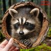 Boho Raccoon Metal Wall Art Round Sign 8x8 Vintage Kitchen Decor