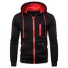 Men Autum Winter Long Sleeve Hooded Sweatshirt Zipper Outwear Tops Blouse