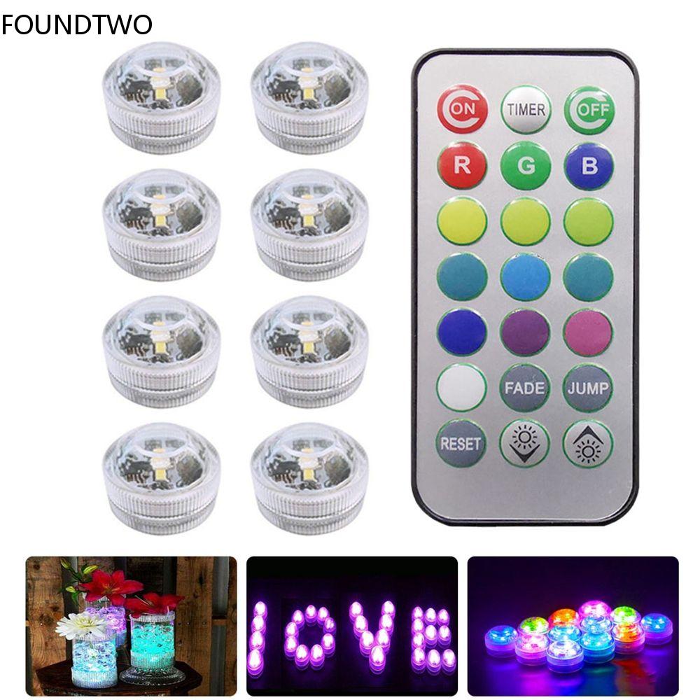 Tauchbare LED-Lichter Wasserdicht RGB Unterwasserlicht Für Hochzeit Teelicht Wanne Teich Pool Badewanne Aquarium Party Vase Dekoration