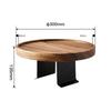Sofa Armrest Tray Round Arm Movable Couch Table for Living Room, Small Apartment,