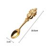 4pcs Vintage Zinc Alloy Dessert Spoon Luxury Lightweight Coffee Stirring Spoon Ice Cream Tea Serving Tool for Restaurant Café