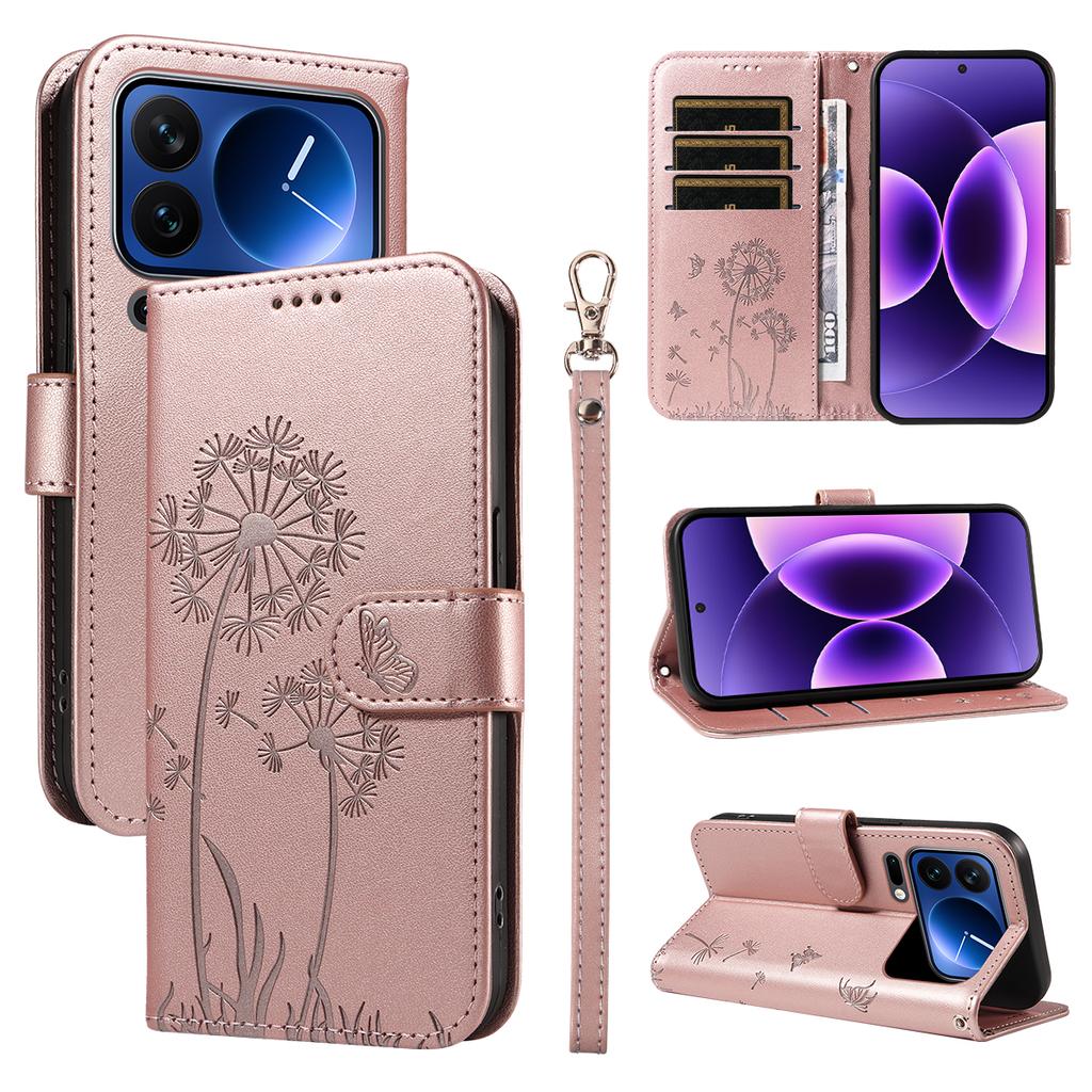 For Oppo A6 Pro 4G/Oppo F31 5G/Oppo A6 Pro 5G Leather Wallet Case with Strap Dandelion Imprint Phone Stand Cover
