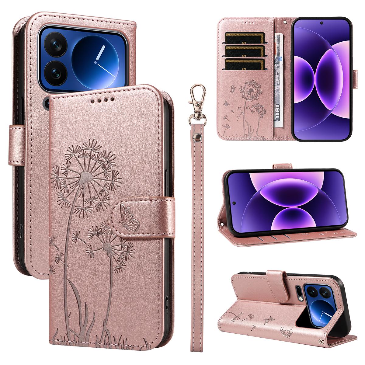 

For Oppo A6 Pro 4G/Oppo F31 5G/Oppo A6 Pro 5G Leather Wallet Case with Strap Dandelion Imprint Phone Stand Cover