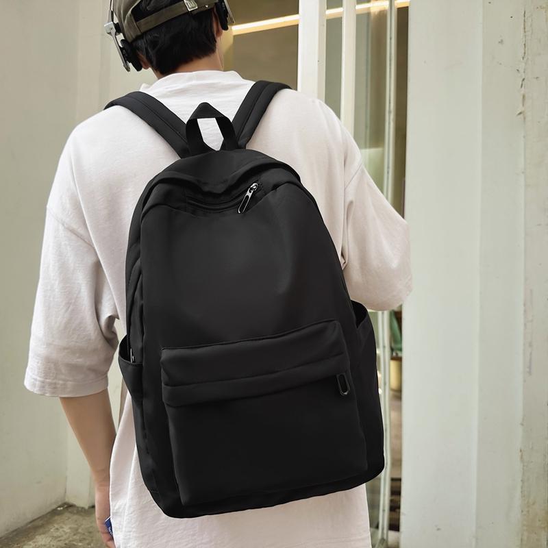 Einfarbiger Rucksack für Schüler, große Kapazität, für Damen, für Männer, Reiserucksack