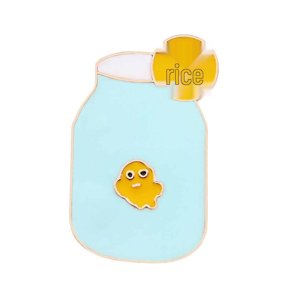 Trendy Japanese-Korean Fashion Cartoon Milk Carton Brooch - Versatile Student Clothing Accessory