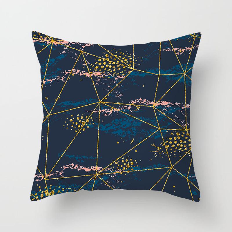 Home Products New Black Geometric Sofa Pillow Cushion Cover Digital Printing Office Cushion Cover