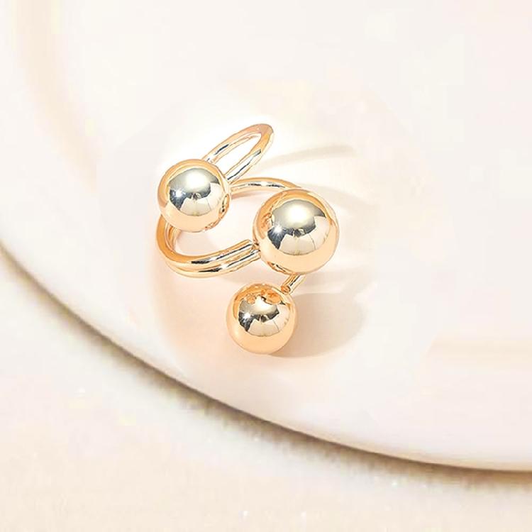 Modern Finger Ring with Unique Sphere Detail Adjustable Size Open Ring for Men and Womeny Comfortable Unisex Jewelry