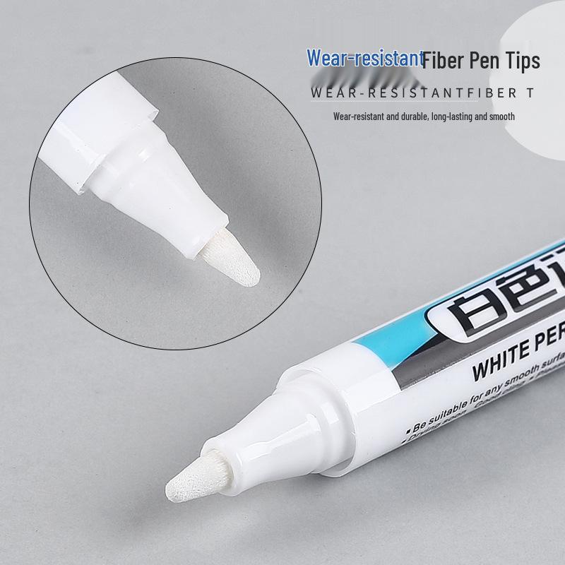 Waterproof White Acrylic Highlighter Pen - Long & Broad Tips, Extra Bold for Art & Outlining.