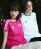 THE GREEN LAB Soccer Football Color Block Short Sleeve T-Shirt [Pink]