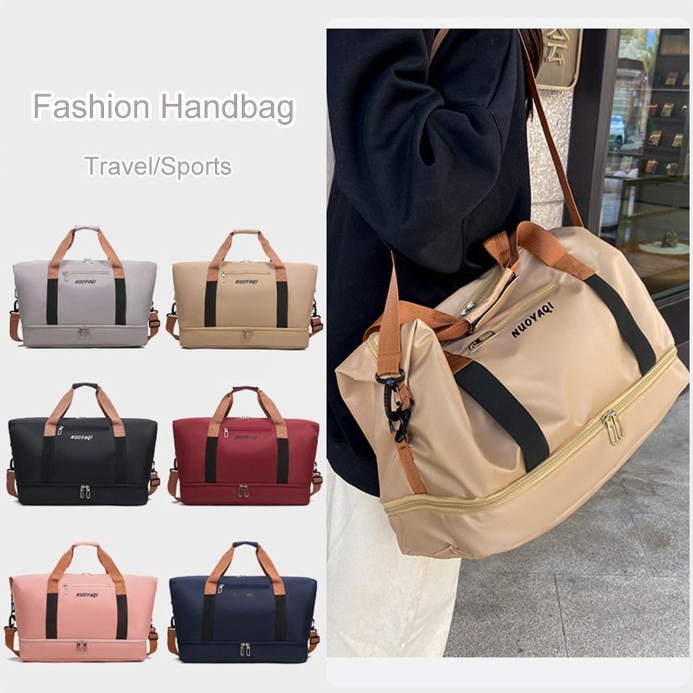 

Waterproof Travel Luggage Bag Handheld Messenger Bag Trendy Travel Duffle Bag Male and Female хаки