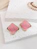 Stainless Steel Enamel Drop Earrings Studs for Women  Fashion Exquisite Temperament Earrings Womens Spring Jewelry Gifts