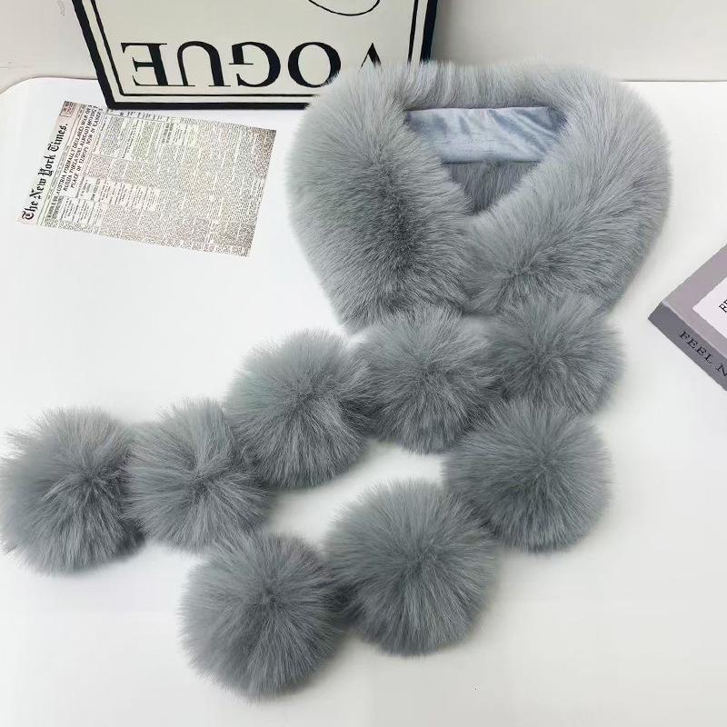 Faux Fox Fur Magnetic Scarf: Autumn Winter Plush Neck Warmer & Guard