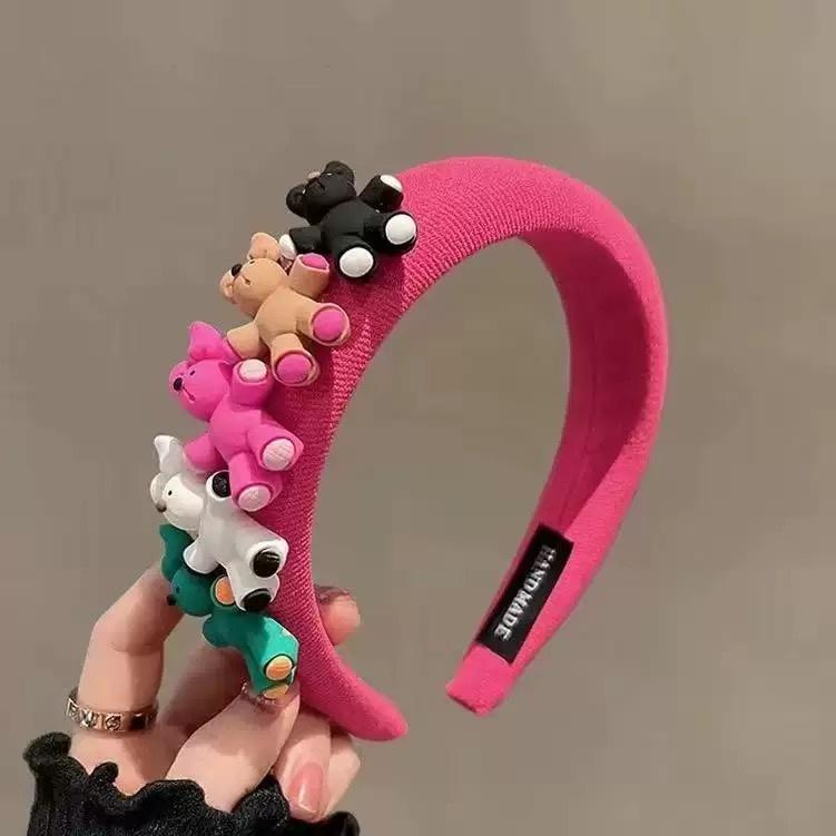 Sweet Headband Fashion Large Flower Hair Hoop Cute Rabbit Headbands for Hair Styling Girls Hair Accessories Party Holiday Gifts