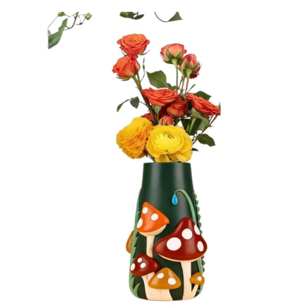 Synthetic Resins Mushrooms Vase Aesthetic Mushrooms Planter  Flower Arrangement