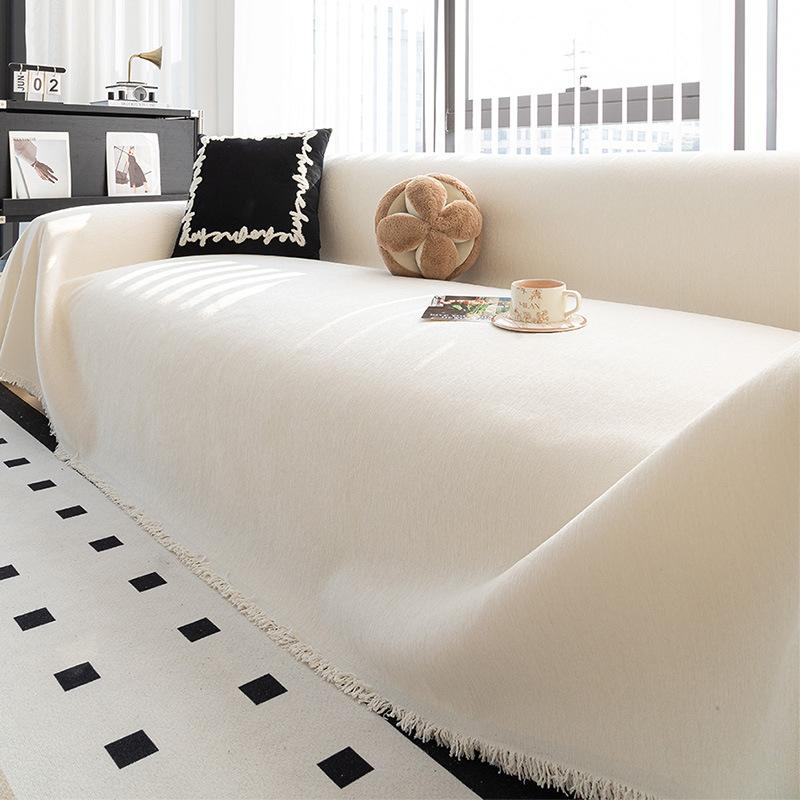 Velvet Sofa Cover With Elastic Corners, Modern Couch Cover And Reversible Sofa Slipcover For Sectional Sofas