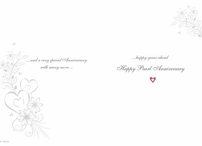 Carte d'anniversaire - Regal Publishing C80790 - Happy Pearl 30 ans - 22,9 x 15,2 cm - Multicolore