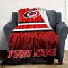 Name Custom Carolina Hurricanes Print Flannel Blanket High Quality Warm Comfortable Cover for All Seasons Perfect for Gifts Home Decor