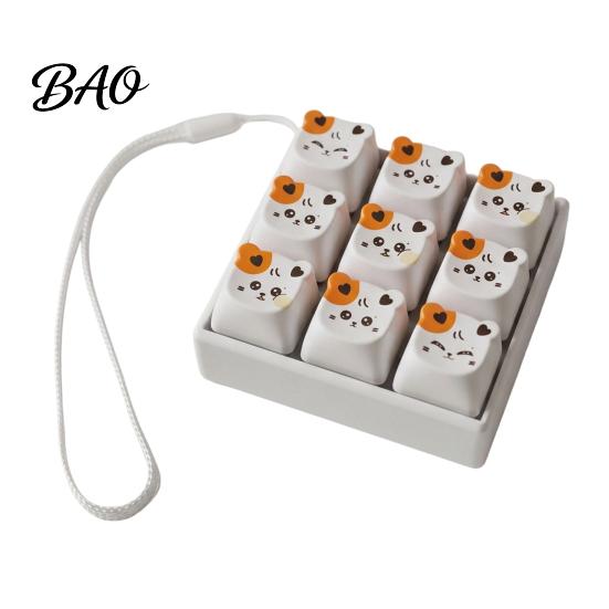 Push Button Toy Cartoon Dog Fidget Keyboard Toy, 1/2/3/4/9-Key Stress Relief Gadgets Mini for Backpack Handbag Purse Charm Keychain Pendant