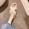 Fashion Roman Flat Sandals Summer Outside Wear Shoes for Women Leisure Lace Soft Bottom Beach Sandales Black Beige Sandalias Femininos