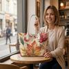 Autumn Maple Leaf Printed Tote Bag Fashion Casual Large Capacity Daily Shopping Handbag