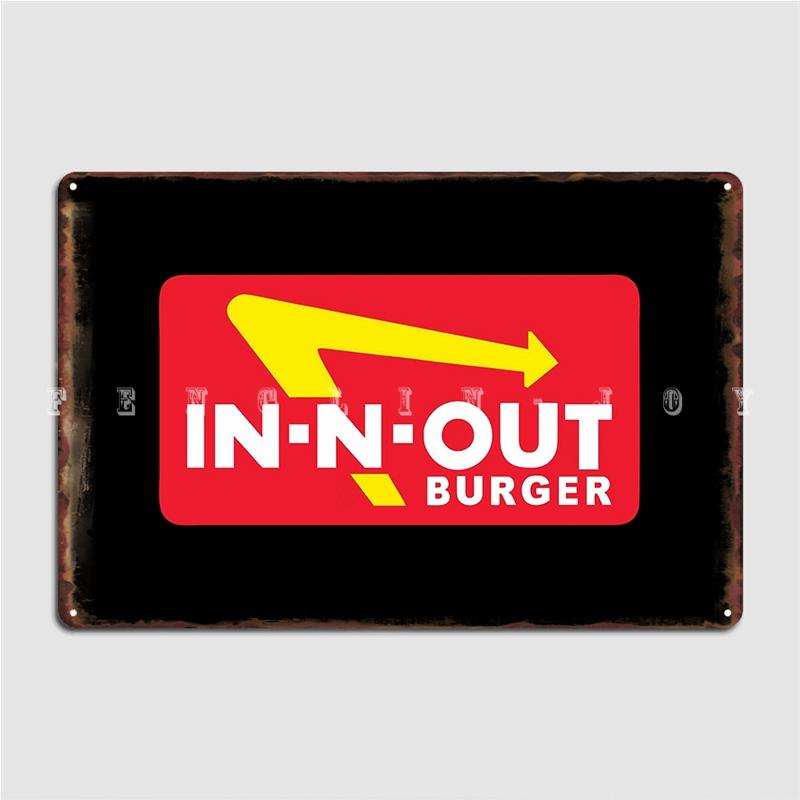 

Best Seller In N Out Burger Merchandise Metal Sign Cinema Kitchen Wall Decor Printing Garage Club Tin Sign Poster 20x30cm