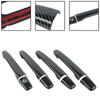 Carbon Fiber  Stickers Door Handle Cover For Mitsubishi Lancer Evolution X EVO 2008-2017 Cars Accessories Styling Modify A Car