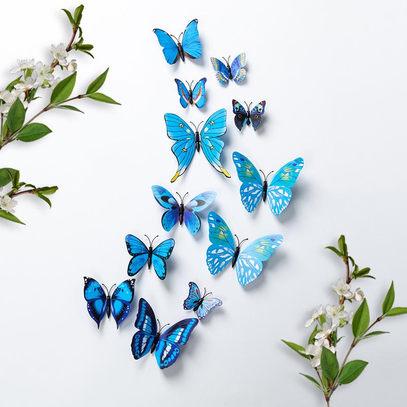 3D Realistic Double-Layer Butterfly Wall Stickers for Home Décor