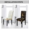 34 Color Christmas Chair Covers Dining Room Stretch Seat Protector Chair Covers for Kitchen Office Hotel Banquet Ceremony Party 2/4/6 Pieces